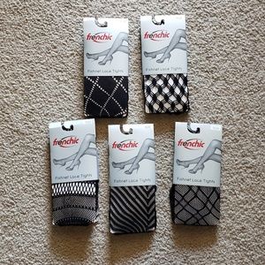 Variety set of 5 fishnet lace tights